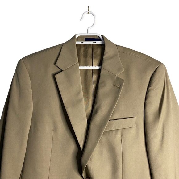 Tommy Hilfiger Men's Tan Notch Lapel Single Breasted Blazer - Picture 2 of 11